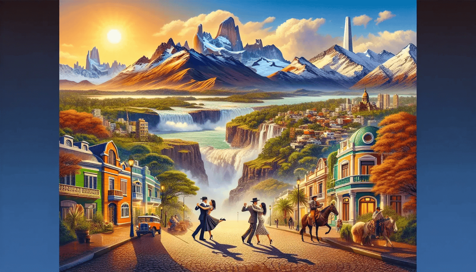 Krajobraz Patagonii i Buenos Aires